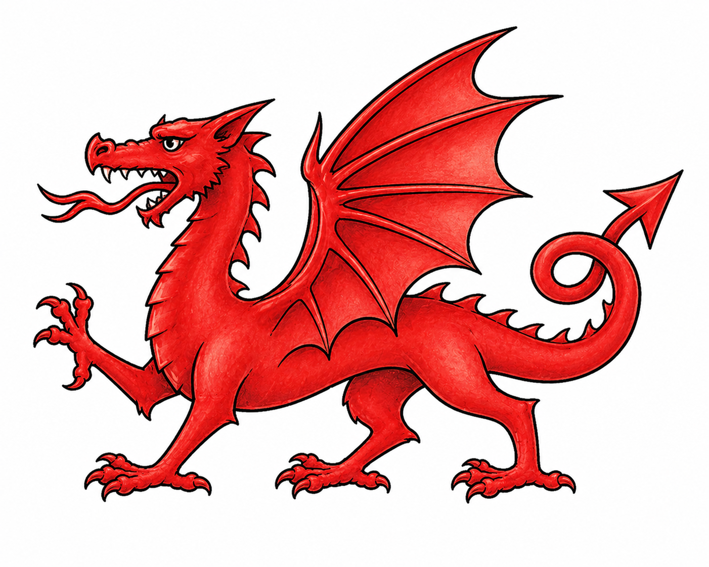 Traditional heraldic dragon