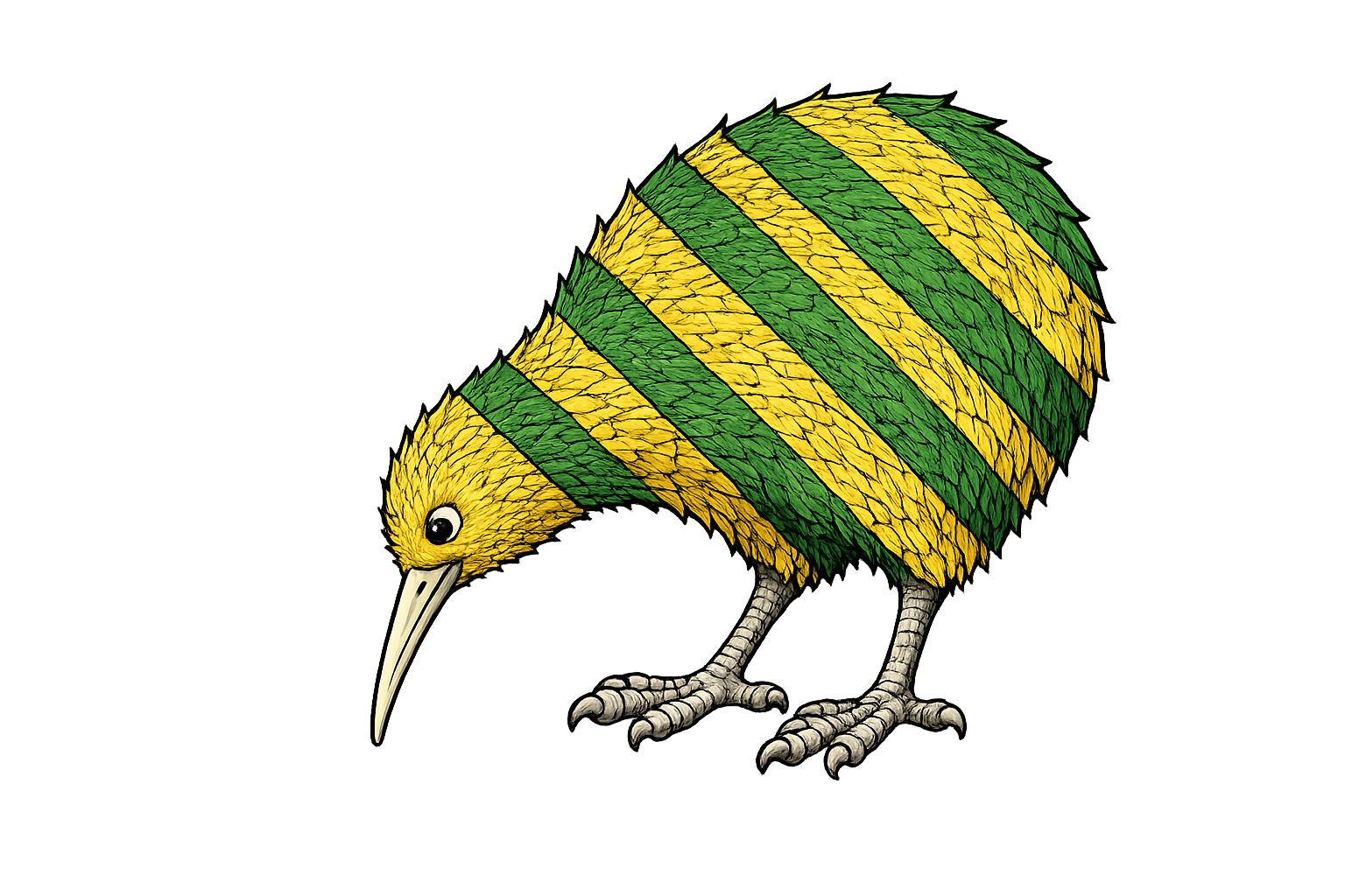 A Kiwi paly bendy Vert and Or