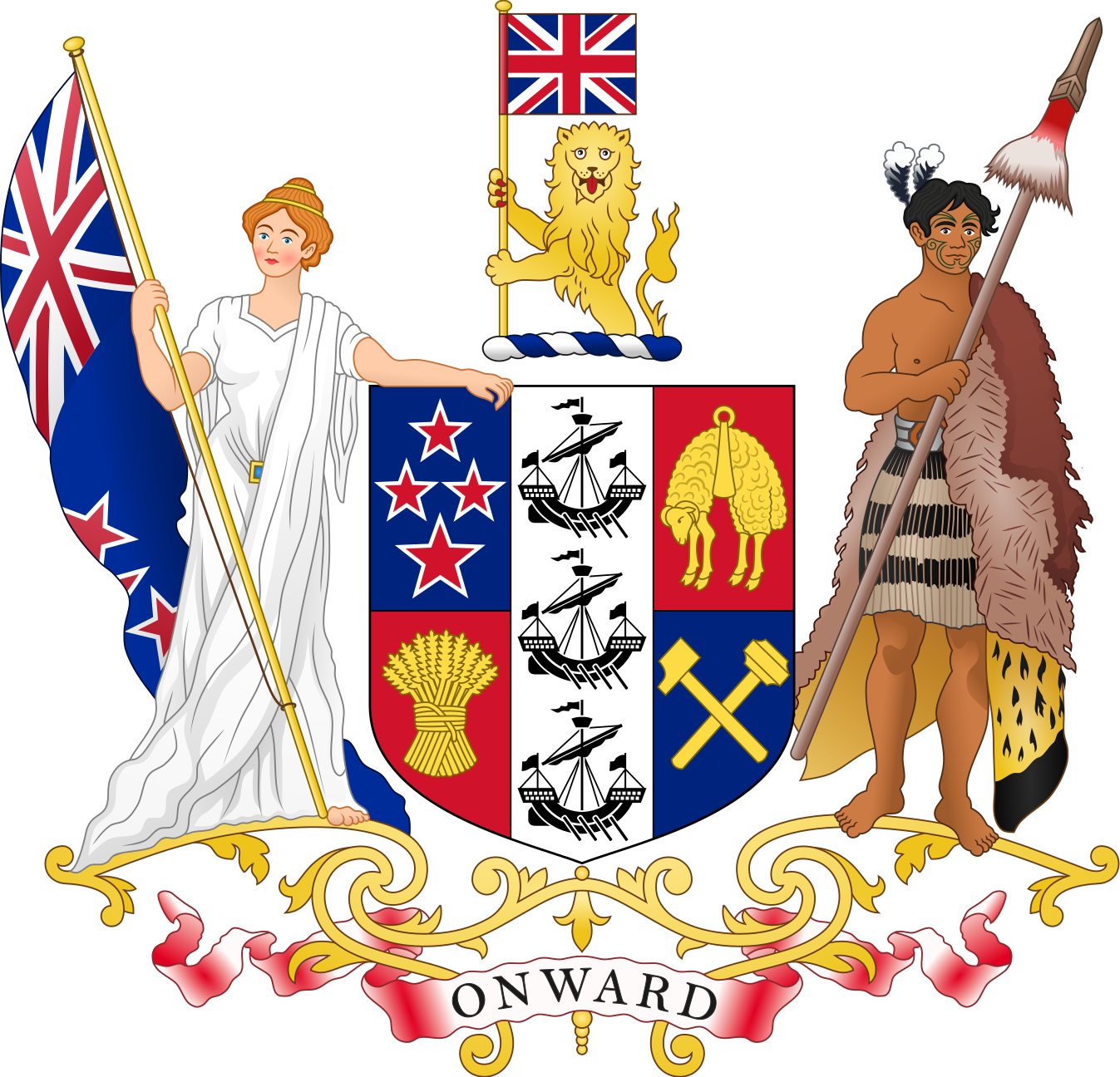 The old arms of New Zealand