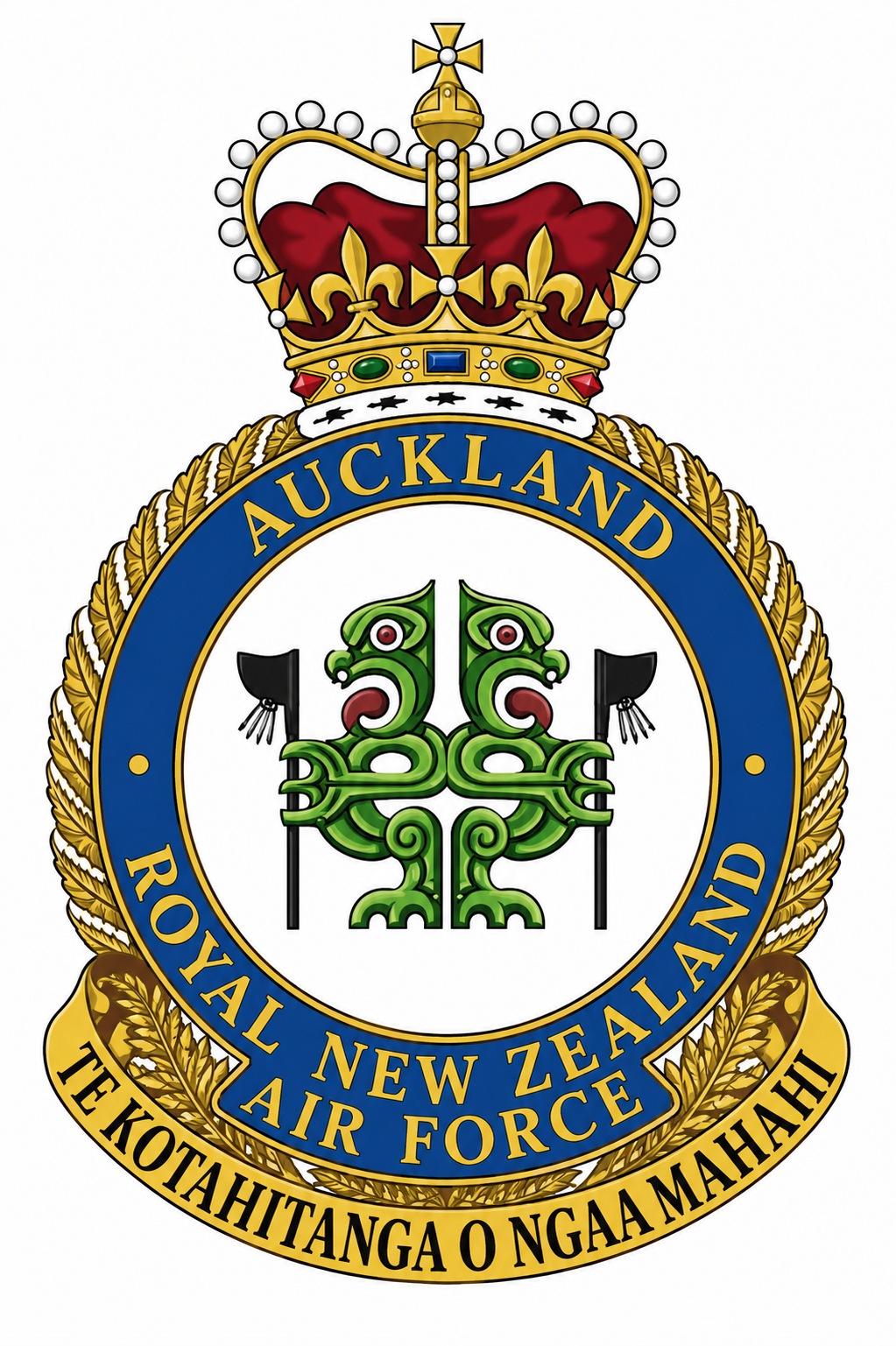The badge of the Royal New Zealand Air Force - Base Auckland